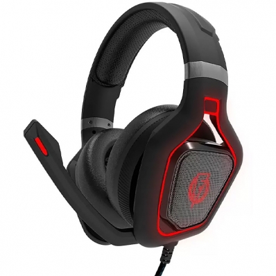 Headset Gaming Elg Power Kill FLKH002 7.1 com USB para PC/PS4 e PS5 - Preto/Vermelho