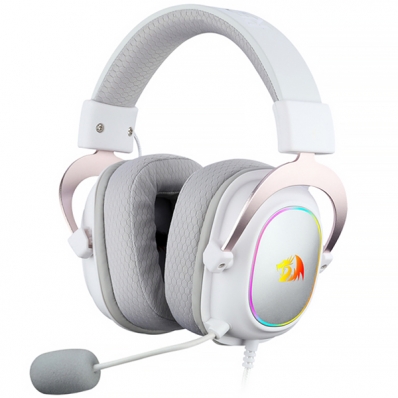 Headset Gaming Redragon Zeus X H510W-RGB 7.1 com USB- Branco