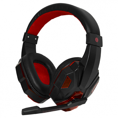 Headset Gaming Satellite AE-327R com USB/3.5 MM para PC e Smartphone - Vermelho/Preto
