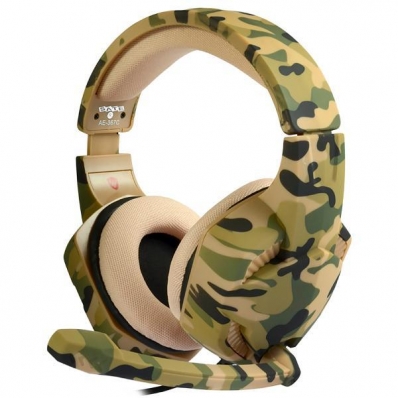 Headset Gaming Satellite AE-367C com 3.5 MM para PC/Smartphone e Tablet - Camuflagem Militar