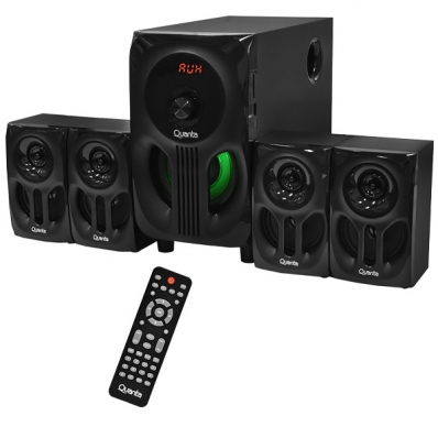 Home Theater Quanta QTHTB204 4.1CH 65 Watts RMS e USB Bivolt - Preto
