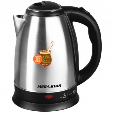 Jarra Eletrica Megastar TMK20 1.500 Watts 2 Litros 220 - 240 V ~ 50/60 HZ - Prata/Preta