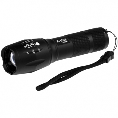 Lanterna LED Prosper P-1003 7.000 Watts Recarregavel - Preta