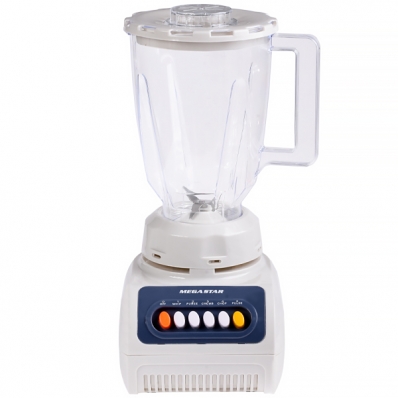 Liquidificador Megastar KC1838CB 300 Watts 4 Velocidades + Pulsar 220V ~ 50/60HZ - Branco/Azul