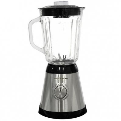 Liquidificador Megastar KC-1936 600 Watts 2 Velocidades + Pulsar 220V ~ 50/60 HZ - Prata/Preta