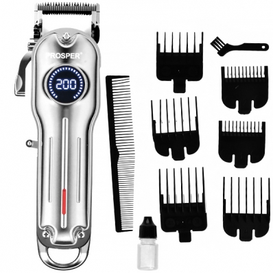 Maquina de Cortar Cabelo Prosper P-1904 5 Watts Recarregavel - Prata