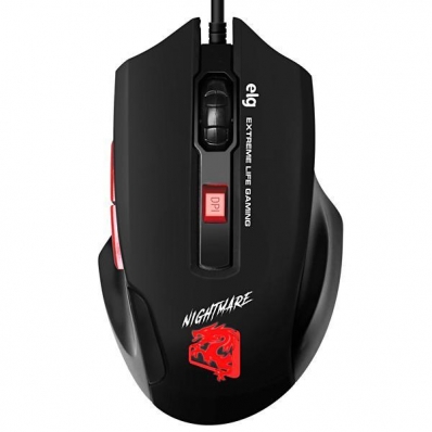 Mouse Gamer Elg Nightmare MGNN USB Ate 4.800 Dpi com Backlight - Preto