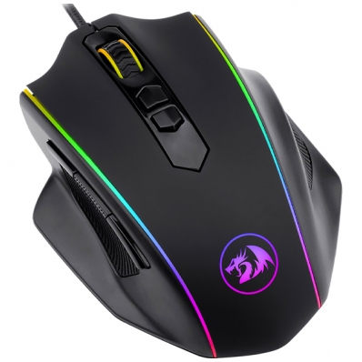 Mouse Gamer Redragon Vampire M720-RGB USB Ate 10.000 Dpi com Backlight RGB Chroma - Preto