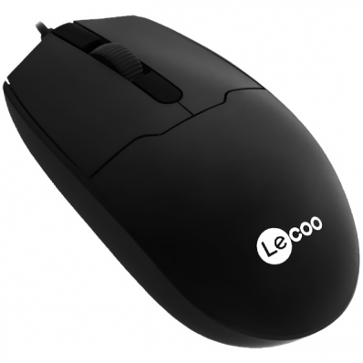 Mouse Lecoo MS101 USB Ate 1.200 Dpi - Preto