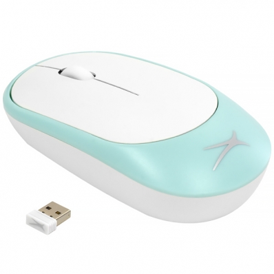 Mouse Sem Fio Altec ALBM7314 Ate 1.200 Dpi - Branco/Cyan