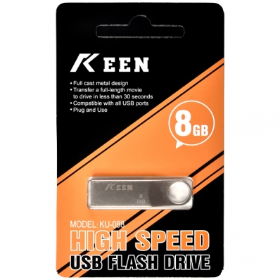 Pen Drive de 8GB Keen KU-088 USB - Prata
