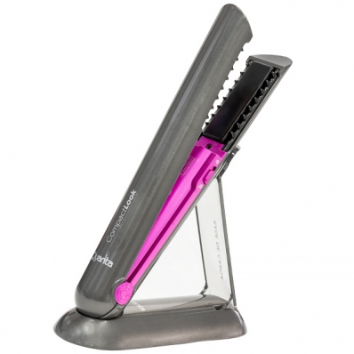 Prancha para Cabelo Quanta Compactlook QTPPR10 Recarregavel - Cinza/Rosa