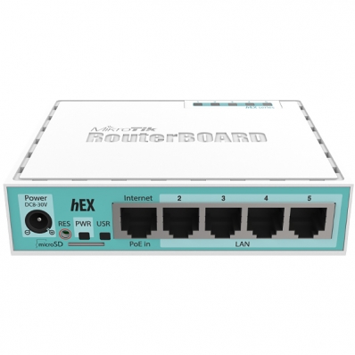 Roteador Wireless Mikrotik Hex RB750GR3 10/100/1000 MBPS - Branco