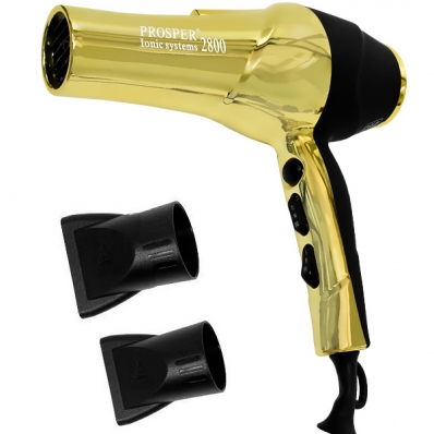 Secador de Cabelo Prosper P-2800 6.000 Watts 220V ~ 50/60 HZ - Dourado/Preto
