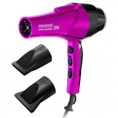 Secador de Cabelo Prosper Super Turbo P-2800 6.000 Watts 110V ~ 60HZ - Rosa/Preto