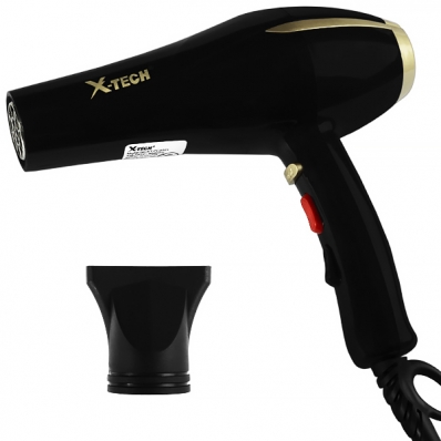 Secador de Cabelo X-Tech XT-PC5021 4.500 Watts 220V ~ 50/60 HZ - Preto/Dourado