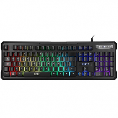 Teclado Gamer Flakes Power Battle FLKT001 Portugues USB com Backlight - Preto
