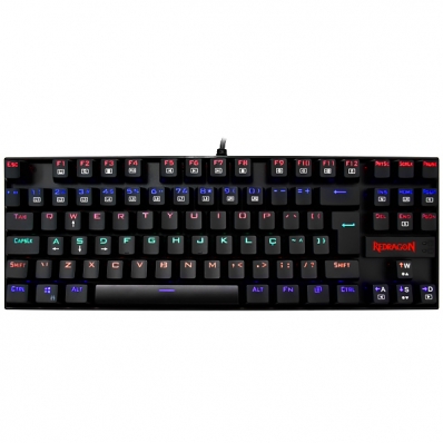 Teclado Gamer Mecanico Redragon Kumara K552-KR Portugues USB com Backlight RGB Chroma - Preto