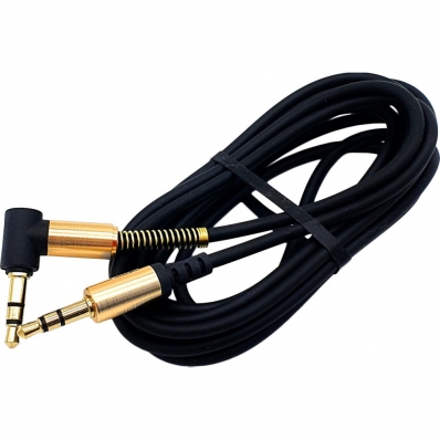 Cabo Auxiliar Ecopower EP-6006 - Preto/Dourado 2 Metros