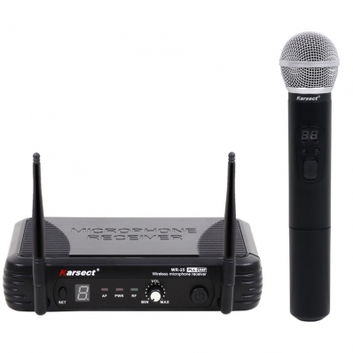 Microfone Sem Fio PLL Uhf Karsect WR-25/HT-25A