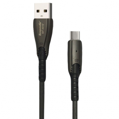 Cabo USB-C Ecopower EP-6017 3A - Cinza Escuro 1 Metro