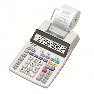 Calculadora com Bobina Sharp EL-1750V 110V - Branco