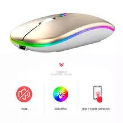 Mouse Luo LU-3044 Wireless/BT Recarregavel Gold