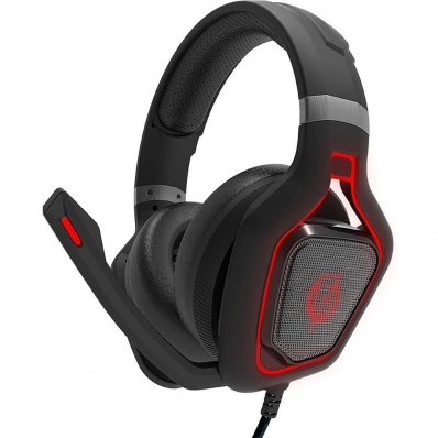Fone de Ouvido Gamer Elg FLKH002 7.1 USB - Preto/Vermelho