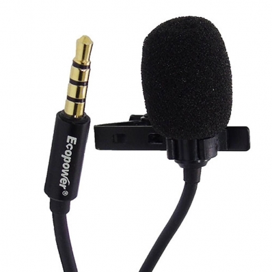 Microfone Ecopower EP-M100 3.5 MM - Preto