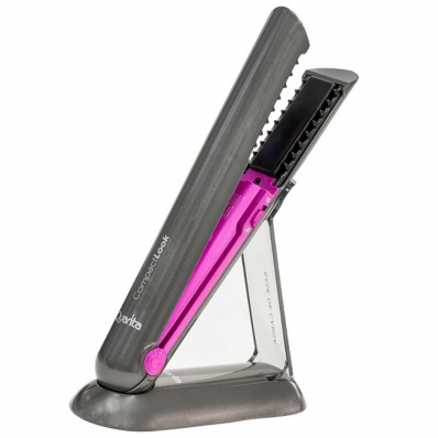 Prancha Portatil Quanta Compact Look QTPPR10 Recarregavel - Cinza/Rosa