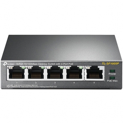 Switch Ethernet TP-Link TL-SF1005P 5 Portas 10/100MBPS Poe