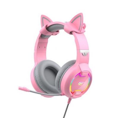 Fone P2 Havit HV-H2233D-PK Cat RGB Pink