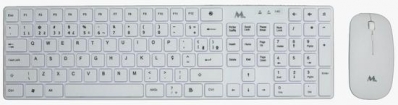 Teclado e mouse Mtek KM-5197W Wireless 1200DPI PT Branco