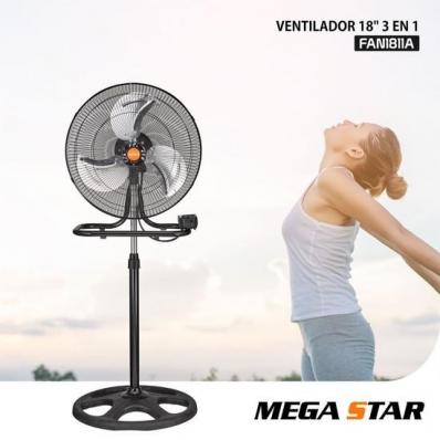 Ventilador Mega Star FAN1811A 3IN1 110V 18P