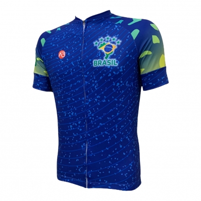 CAMISA CICLISMO SELEO BRASIL 22 FEMININA (AZUL) - ZPER TOTAL (PLUS SIZE)