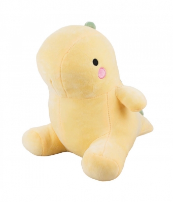  Dinossauro Amarelo Sentado Cartoon 24cm - Pelúcia