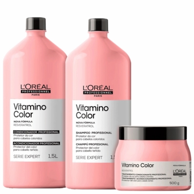 Kit LOreal Professionnel Expert Vitamino Color Resveratrol - Shampoo 1,5L + Máscara Capilar 500g