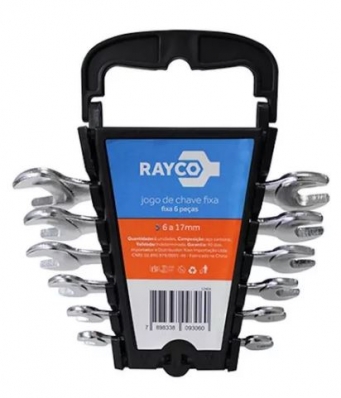 Kit Chave Fixa 6 peças 6 a 17mm RAYCO