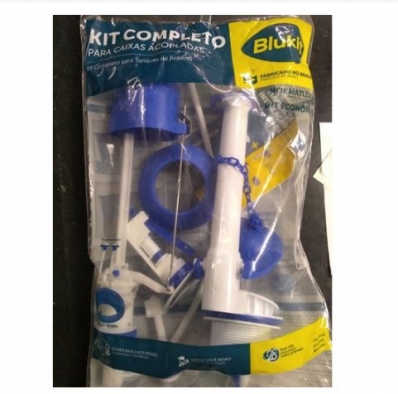 Kit Completo Universal Caixa Acoplada com Acionador Superior Cromado Blukit