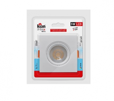  Spot Led Fenix Quadrado MR16 5W- 6000K