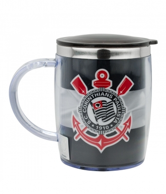 Caneca Térmica Tampa 450ml - Corinthians