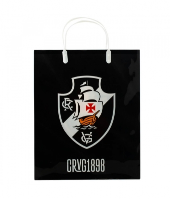 Sacola De Presentes Escudo Time 33x9x27cm - Vasco