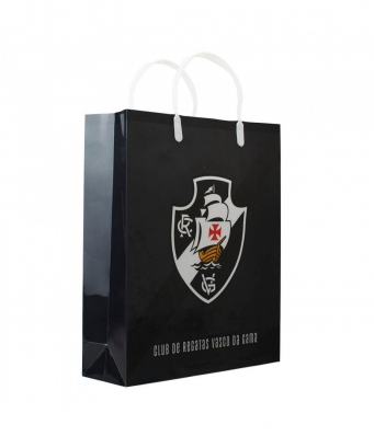  Sacola De Presentes Escudo Time 33x9x27cm - Vasco