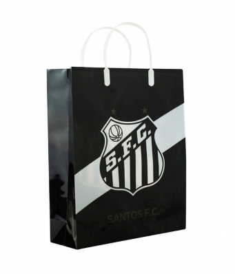 Sacola De Presentes Cores Time 33x9x27cm - Santos