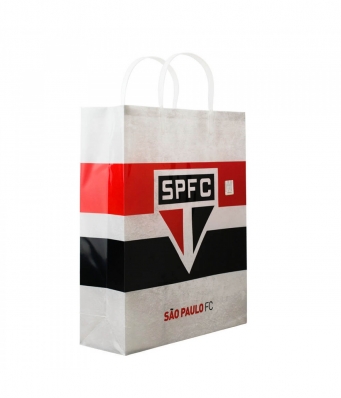 Sacola De Presentes Cores Time 33x9x27cm - São Paulo SPFC