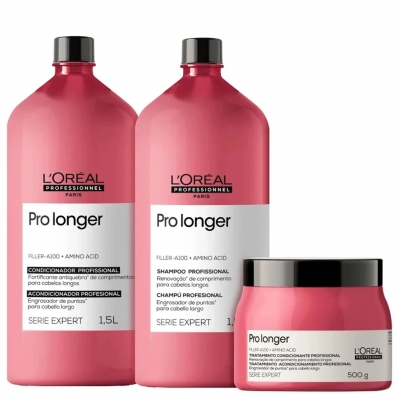 Kit LOréal Professionnel Serie Expert Pro Longer - Shampoo e Condicionador e Máscara