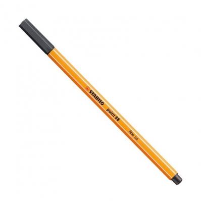 Caneta hidrográfica fine 0.4mm point 88/97 cinza chumbo - Stabilo