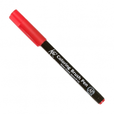 Caneta pincel Koi Coloring Brush Pen escarlate XBR#18