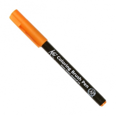 Caneta pincel Koi Coloring Brush Pen laranja XBR#5