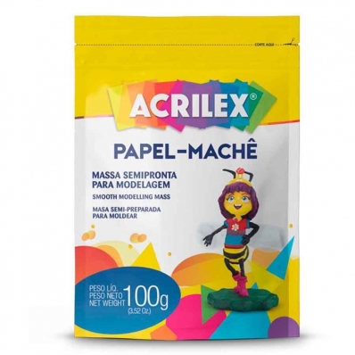 Massa semipronta para modelar papel-machê 100g